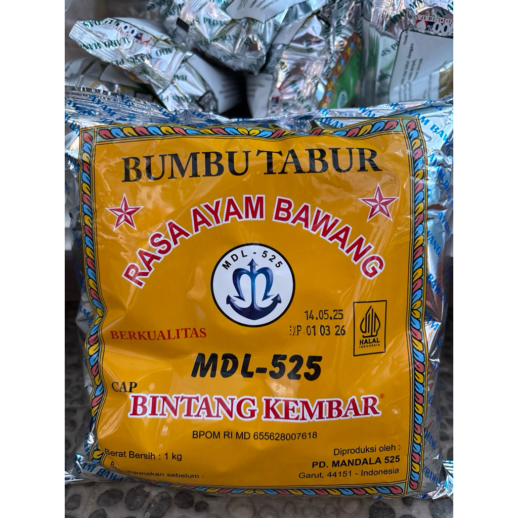 

BUMBU ATOM KILO MDL525 BUMBU PENYEDAP CAP BINTANG KEMBAR/MANDALA/ATOM BINTANG 1KG