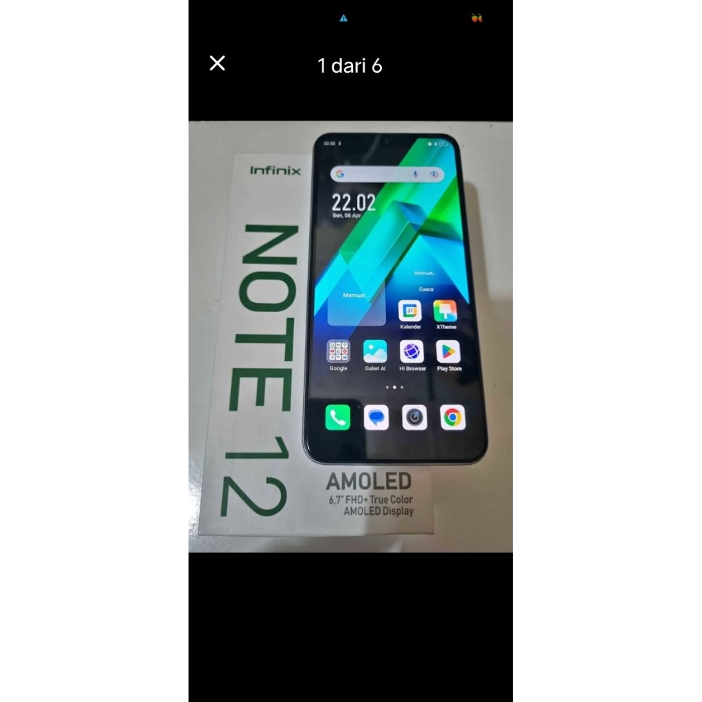 infinix note 12 G96 ram 8 rom 256 Hp second bekas normal gamer