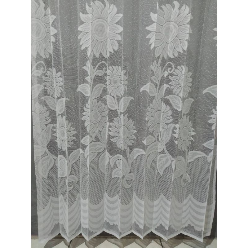 VITRASE GORDEN PUTIH MOTIF / DALAMAN GORDEN / PURING GORDEN PUTIH MOTIF MATAHARI / VITRASE GORDEN