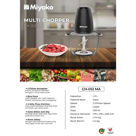 CHOPPER MIYAKO CH 012MA Food Processor