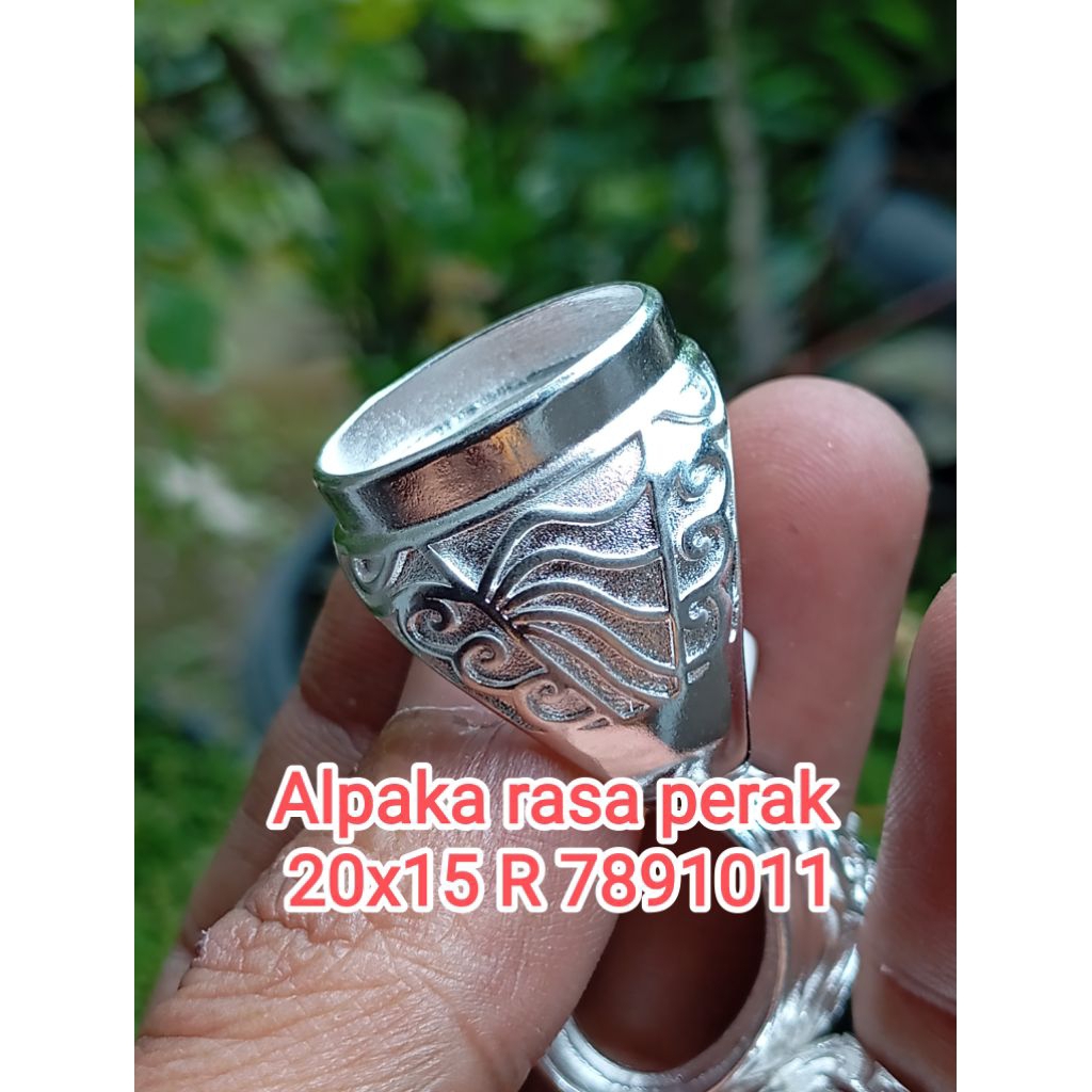 ring batu akik emban batu cangkang batu akik ring alpaka