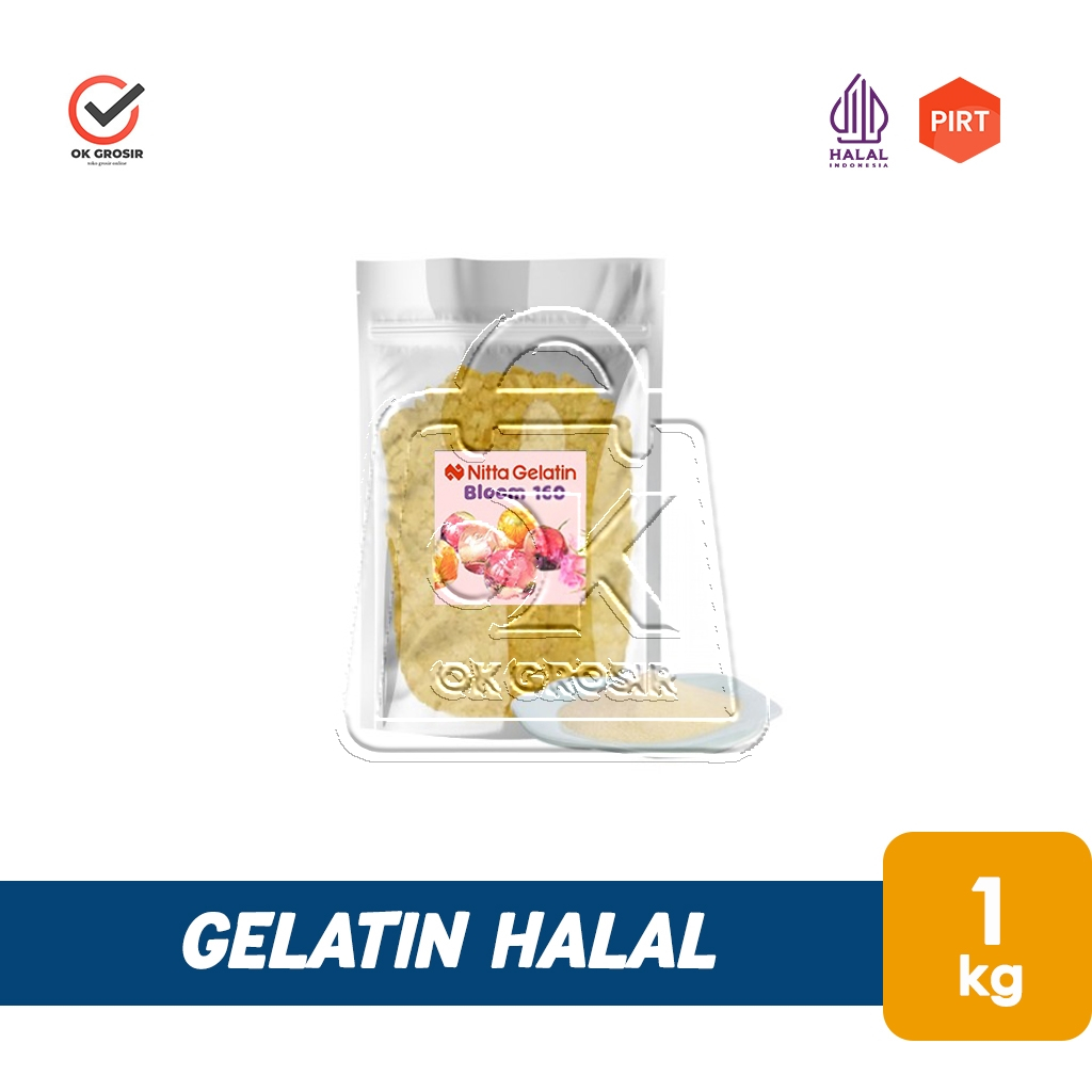 

Gelatin Bubuk Halal / Gelatin Bloom / Gelatin Sapi ( 1kg )