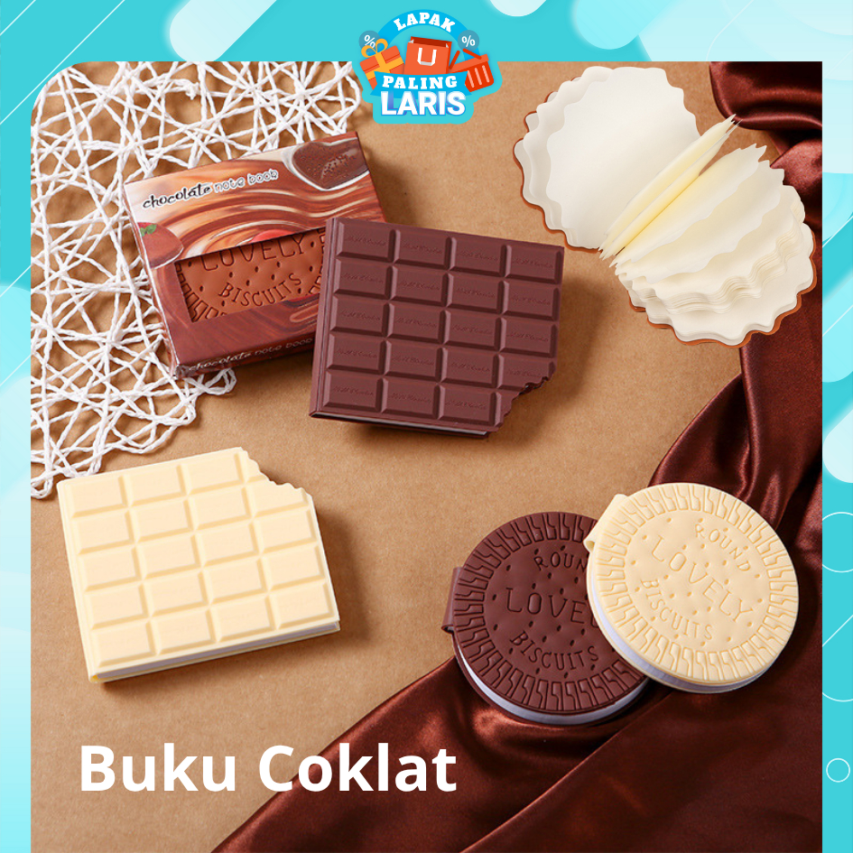 

LPL Notebook Buku Mini Note 3D Motif Coklat Biscuit Lucu Isi 80 Lembar Buku catatan Notes Memo Bentuk Cookie Chocolate Aroma Wangi Buku Catatan Kecil Alat Tulis Sekolah Kantor