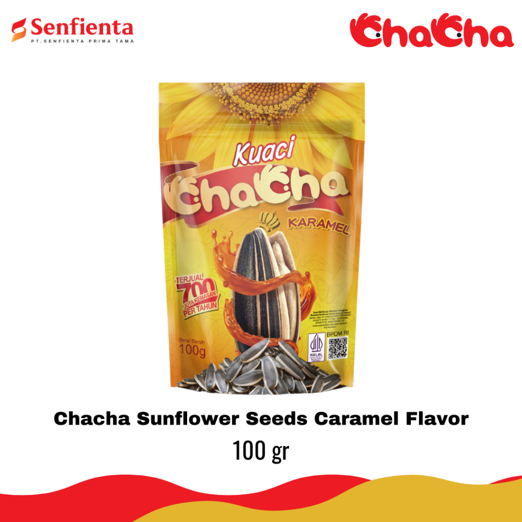 

ChaCha Sunflower Seeds Caramel Flavor 100gr | Kuaci Import | Rasa Karamel | Cemilan Sehat