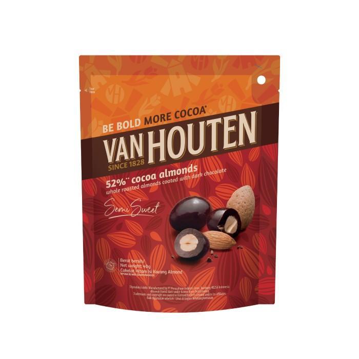 

Van Houten Cokelat Dragees 52% Cocoa Almonds Dragees 40 g