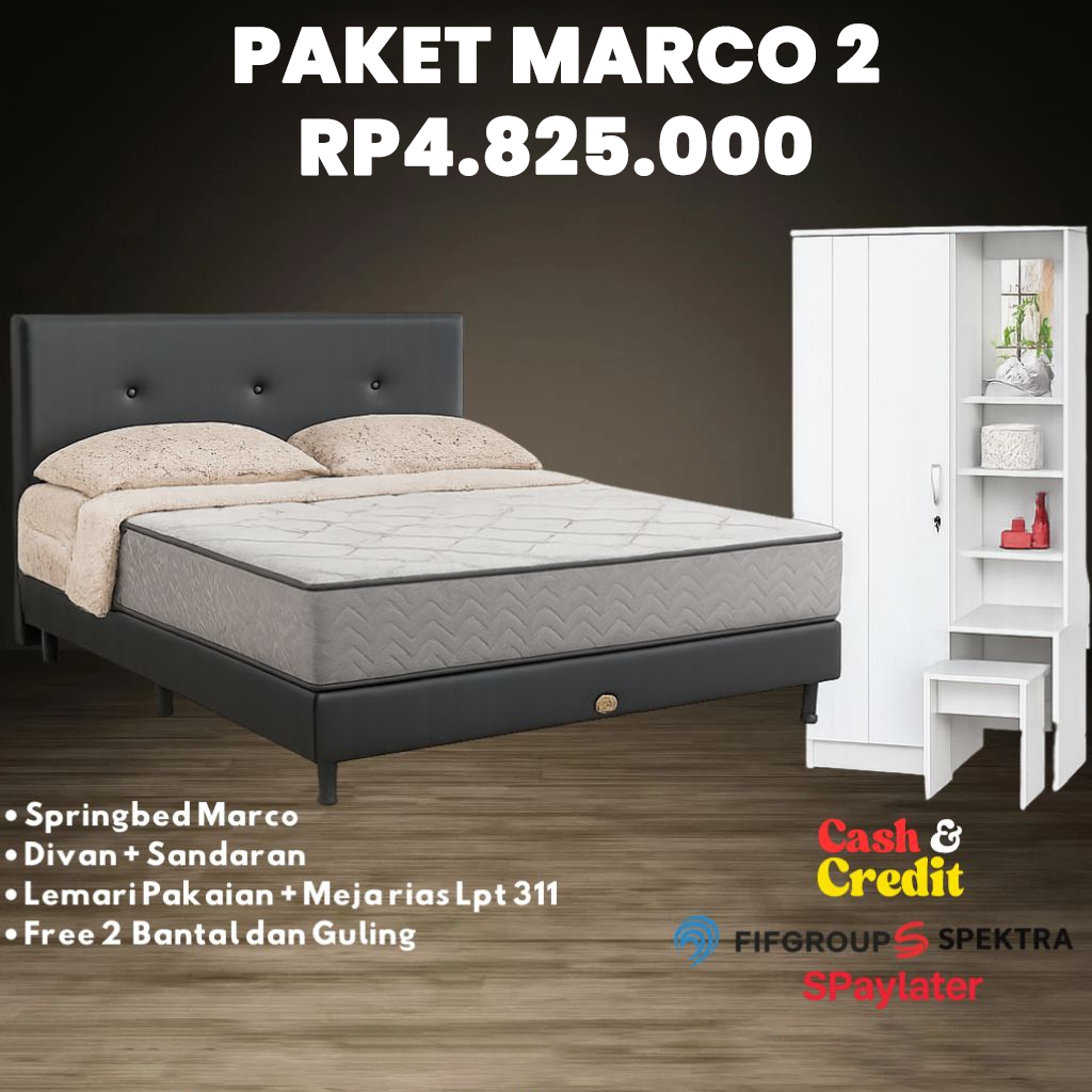 Promo Paket Married/Bed Set Springbed + Lemari/Paket Pernikahan Murah Pontianak