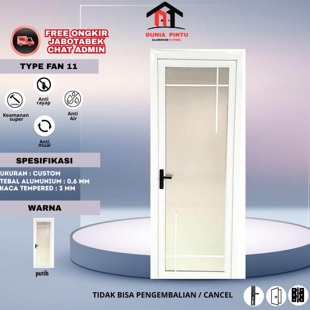 Pintu aluminium,  pintu alumi , pintu kamar mandi, pintu toilet, pintu indoor, pintu outdoor, Alumin