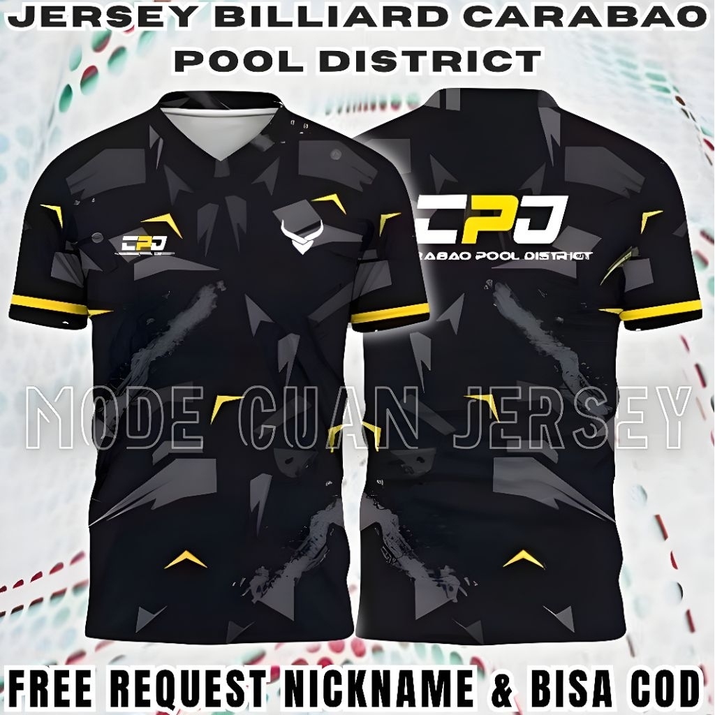 Jersey Kaos Billiard Carabao Pool District Full Printing Free Request Nickname