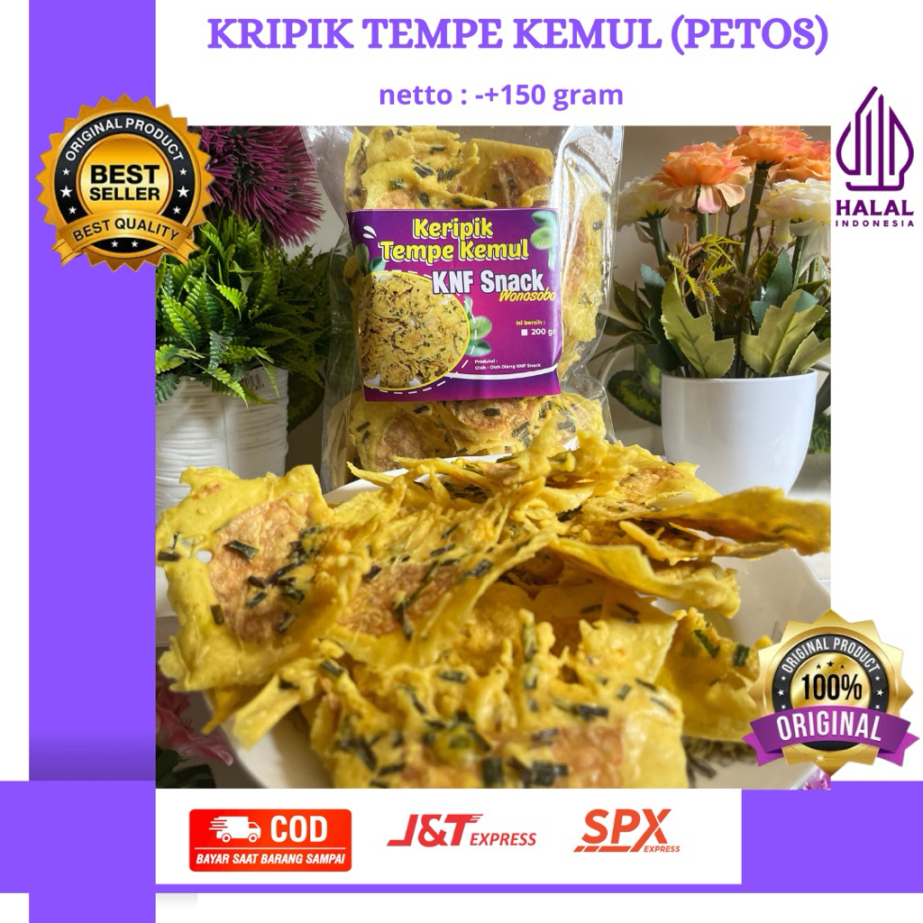 

KERIPIK TEMPE KEMUL ATOS(PETOS)KNF RENYAH,GURIH,ENAK KHAS DIENG/WONOSOBO -+150 gr