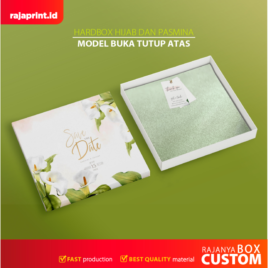 

kotak Hijab / kotak Pasmina / hardbox buka tutup atas / hardbox custom / bloombox / hardbox / hardbox hampers / hard box