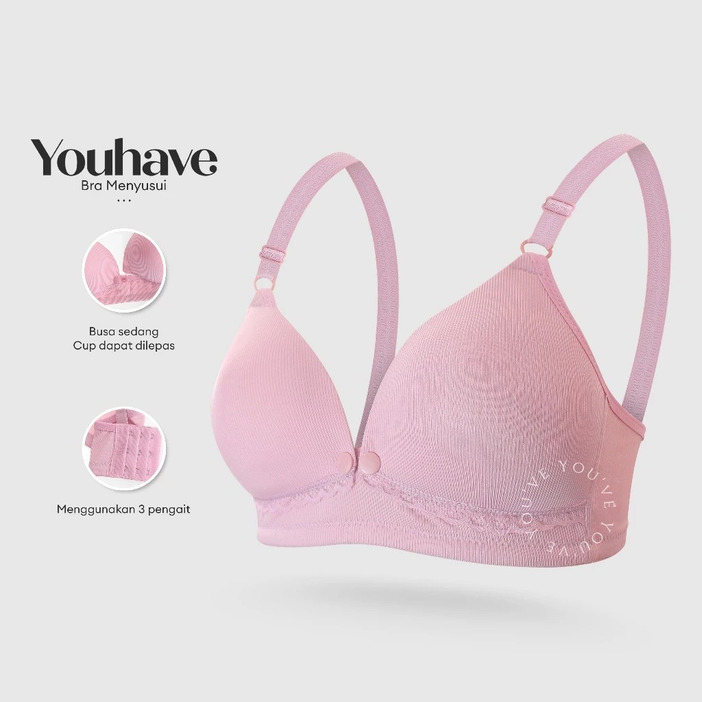 Bra Menyusui Kait 3 Cup bisa buka depan BH Wanita BH Maternity Bra 100121