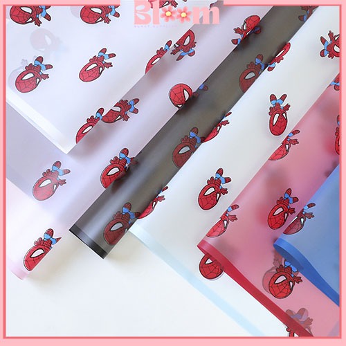 

Flower Wrapping Paper Transparan List Kertas Buket Bunga motif spiderman kartun Cellophane KB82