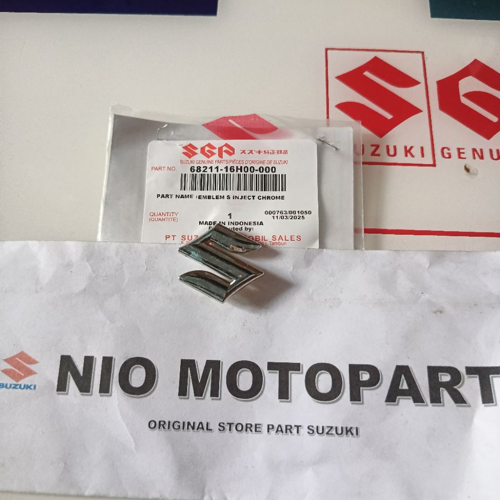 STIKER LOGO S SUZUKI LETS ORIGINAL SGP