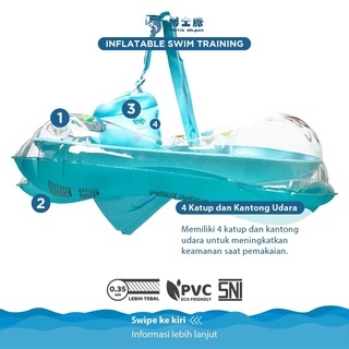 DR DOLPHIN INFLATABLE SWIM TRAINING DD01113 / PELAMPUNG/ ALAT BERENANG / DOCTOR  DOLPHIN INFLATABLE