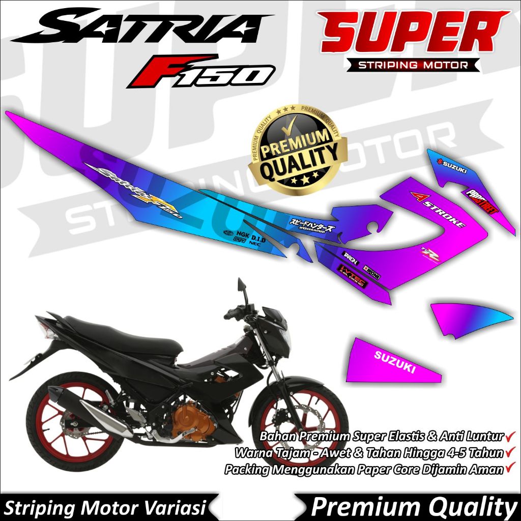 Stiker Satria FU Facelift Anti Luntur keren Striping Satria FU Facelift Striping Suzuki Satria FU Fa