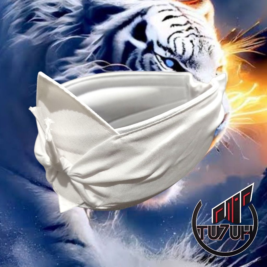 IKAT KEPALA BLANGKON SUNDA TRADISIONAL -WRNA PUTIH BAHAN TEBAL & KUALITAS TERBAIK