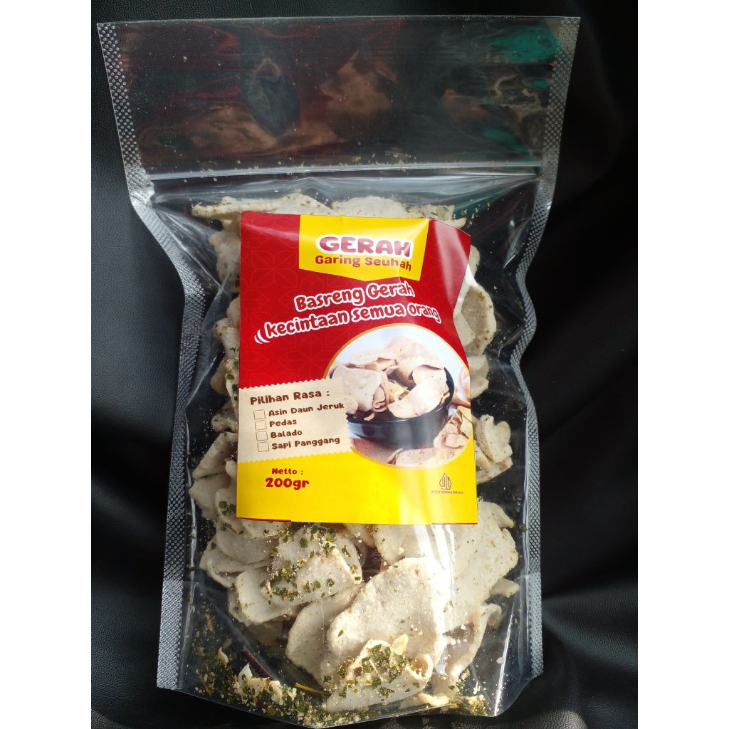 

Snack Gerah Keripik Basreng (Asin daun jeruk) 150 GR