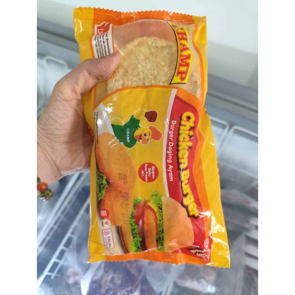

[CHAMP] Chicken Burger isi 6 (315gr) /Burger daging ayam