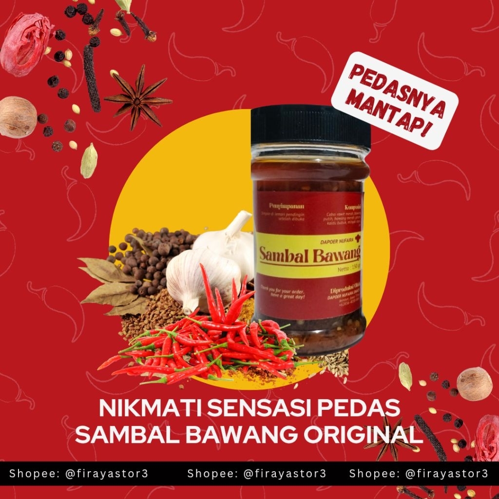 

Sambal Bawang Original netto 130 gr - PEDAS NAMPOL - By Dapoer Nufaira