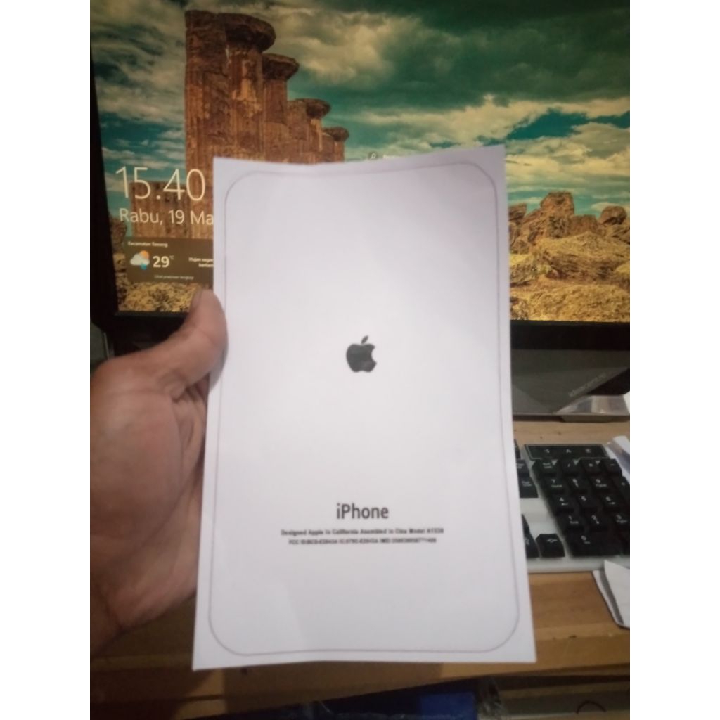 COD [ PROMO ] GARSKIN HP LOGO IPHONE UNTUK SEMUA JENIS HP MURAH [COD]