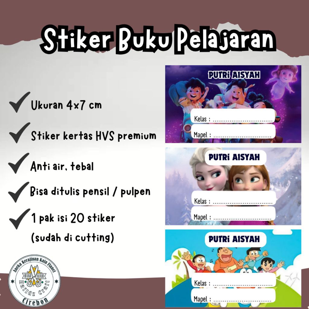 

Stiker Buku Pelajaran UK 4*7 free gift