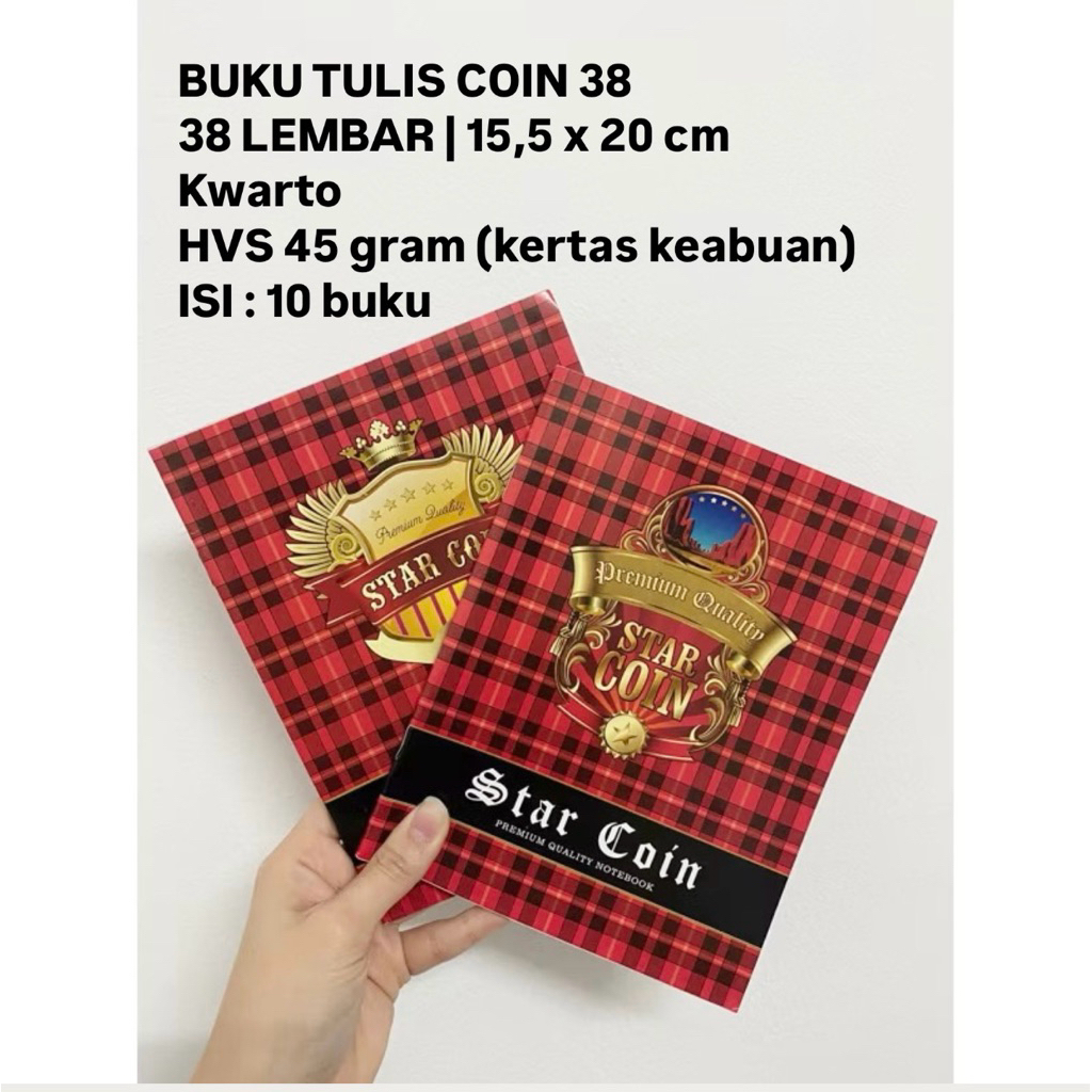 

Buku Tulis Murah 38 Coin uk pendek