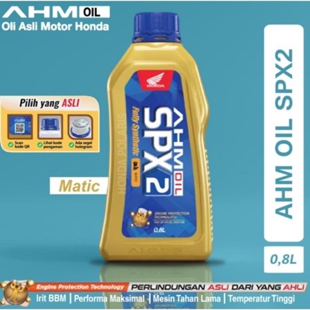 Oli SPX2 Matic AHM 800ml Oli Motor Honda 0.8L / Oli SPX2 Matic AHM Original