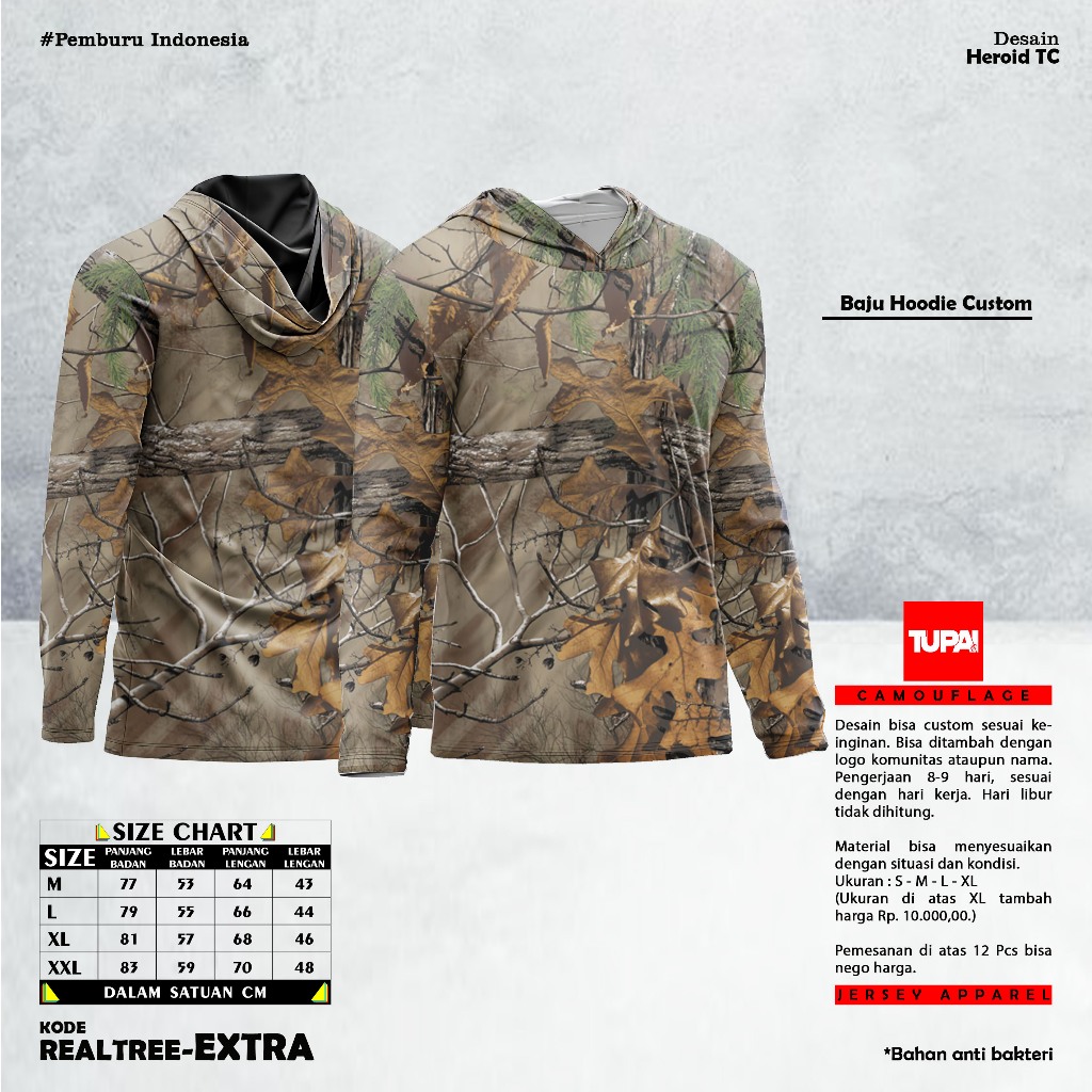 (COD) Baju Camo Hunting Murah - Kaos Camo Berburu