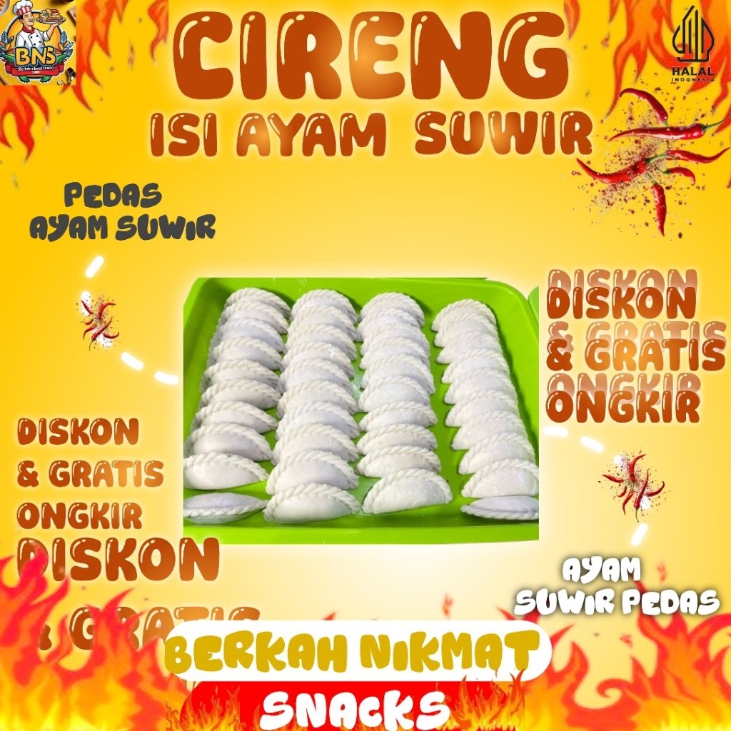 

CIRENG ISI AYAM SUWIR PEDAS DIJAMIN ENAAAK!! ISI 10 PCS