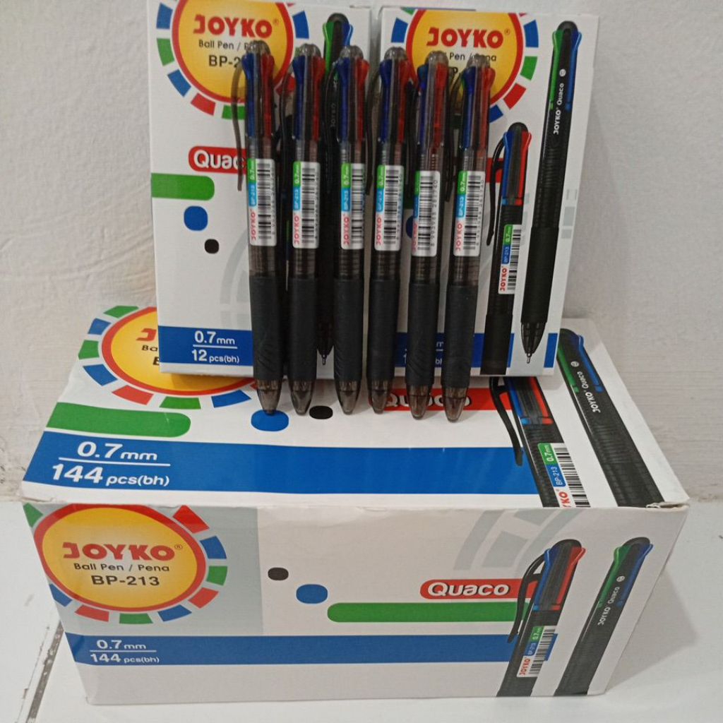 

pulpen Joyko Quaco 4 warna BP- 213 . 0.7 mm (harga di atas untuk harga per/pcs)