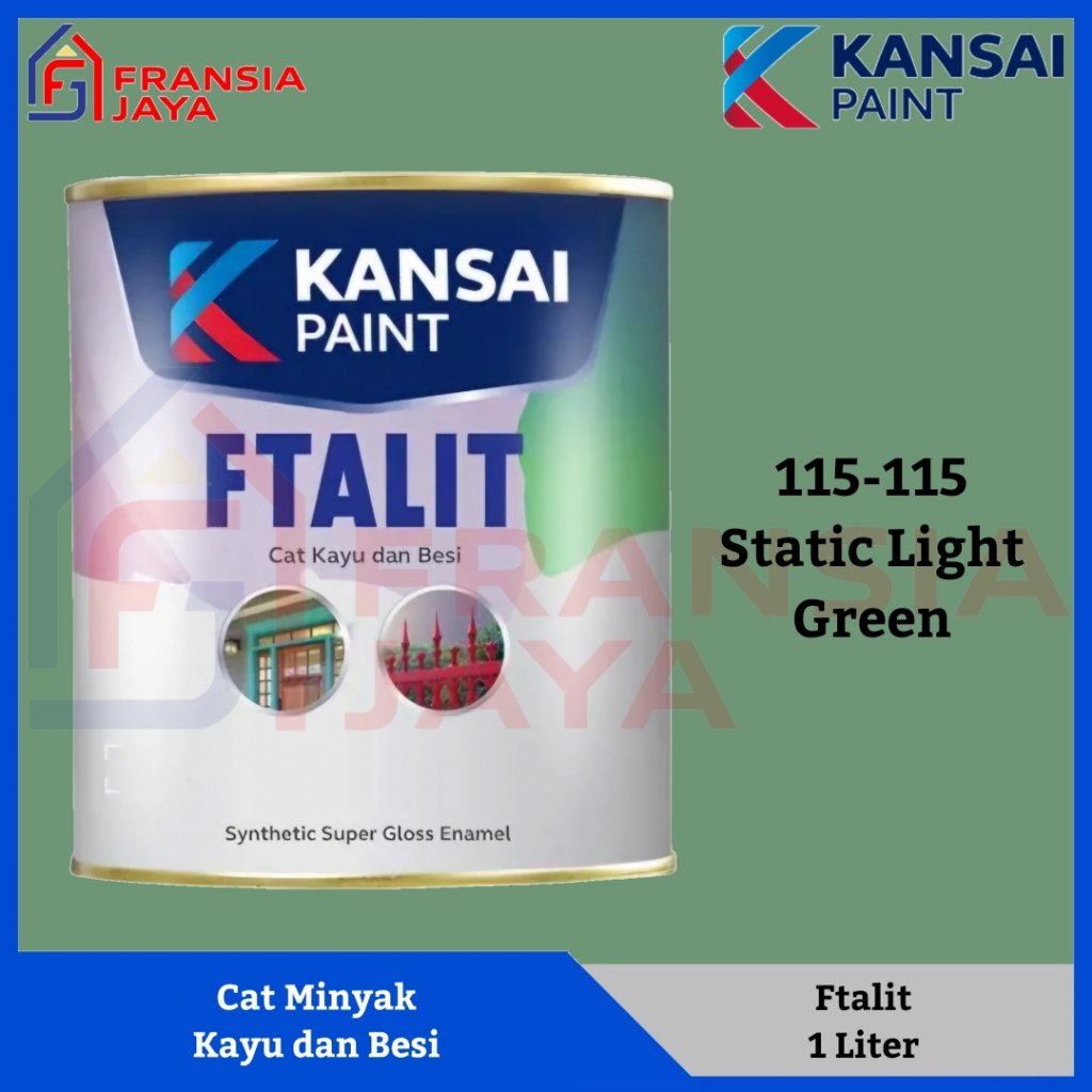 Ftalit 1 Kg KF 115 Static Light Green Kansai Cat Minyak Besi dan Kayu