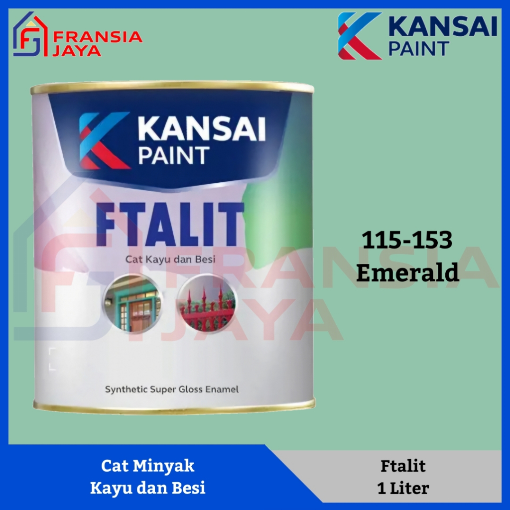 Ftalit 1 Kg KF 153 Emerald Kansai Cat Minyak Besi dan Kayu