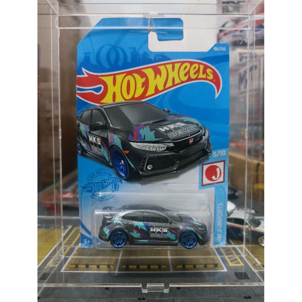 Hot Wheels 2018 Honda Civic Type R HKS + Japan Card