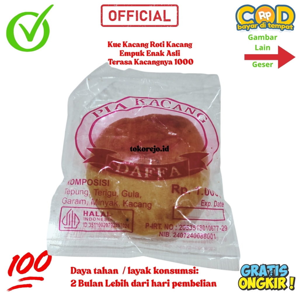 

Kue Kacang Roti Kacang Empuk Enak Asli Terasa Kacangnya 1000