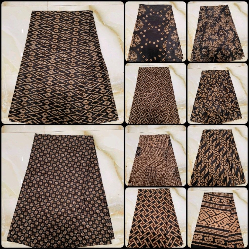 Kain Batik Katun Halus Primisima Printing Modern Pekalongan Warna Coklatan