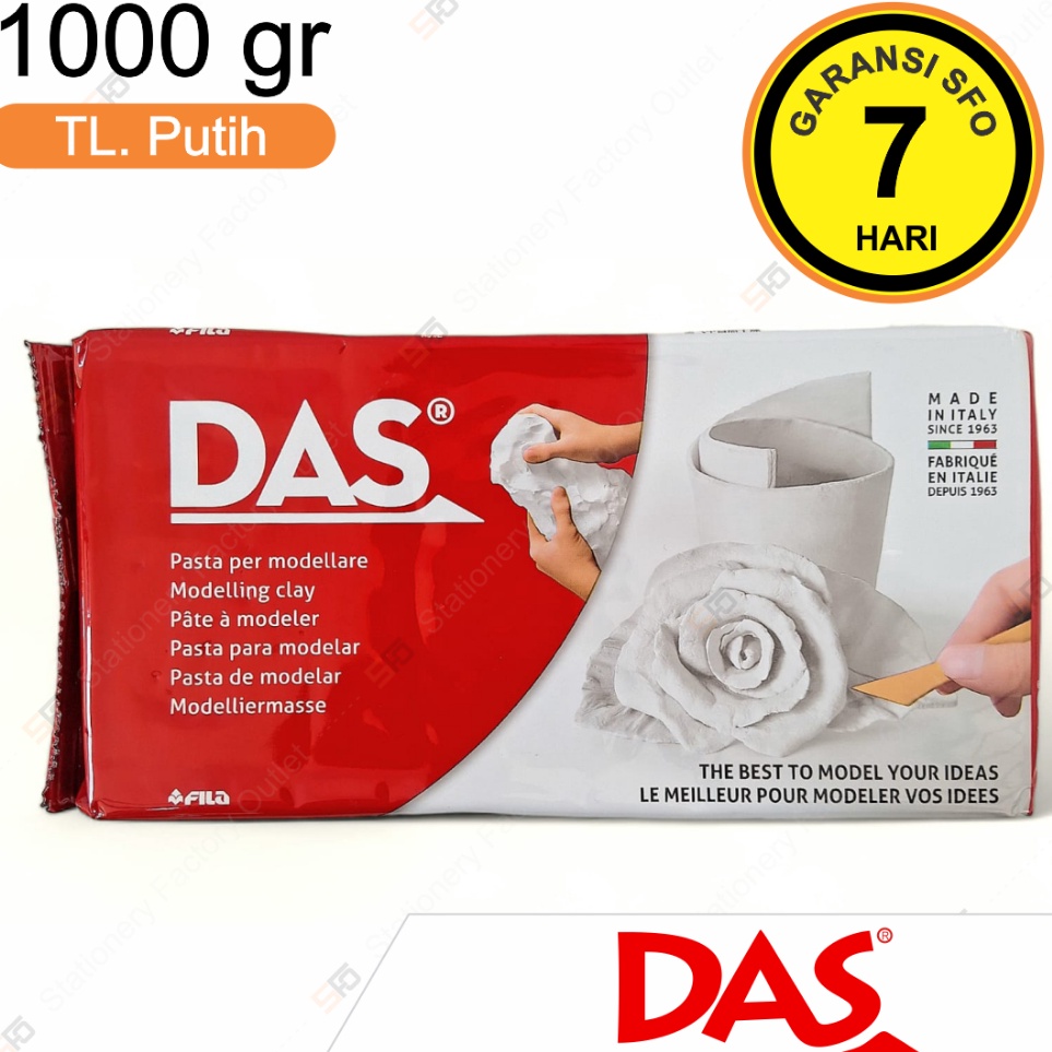 

KODE Q3I Modelling Clay Das 1 kg tanah liat putih 1kg SFO Semarang Official