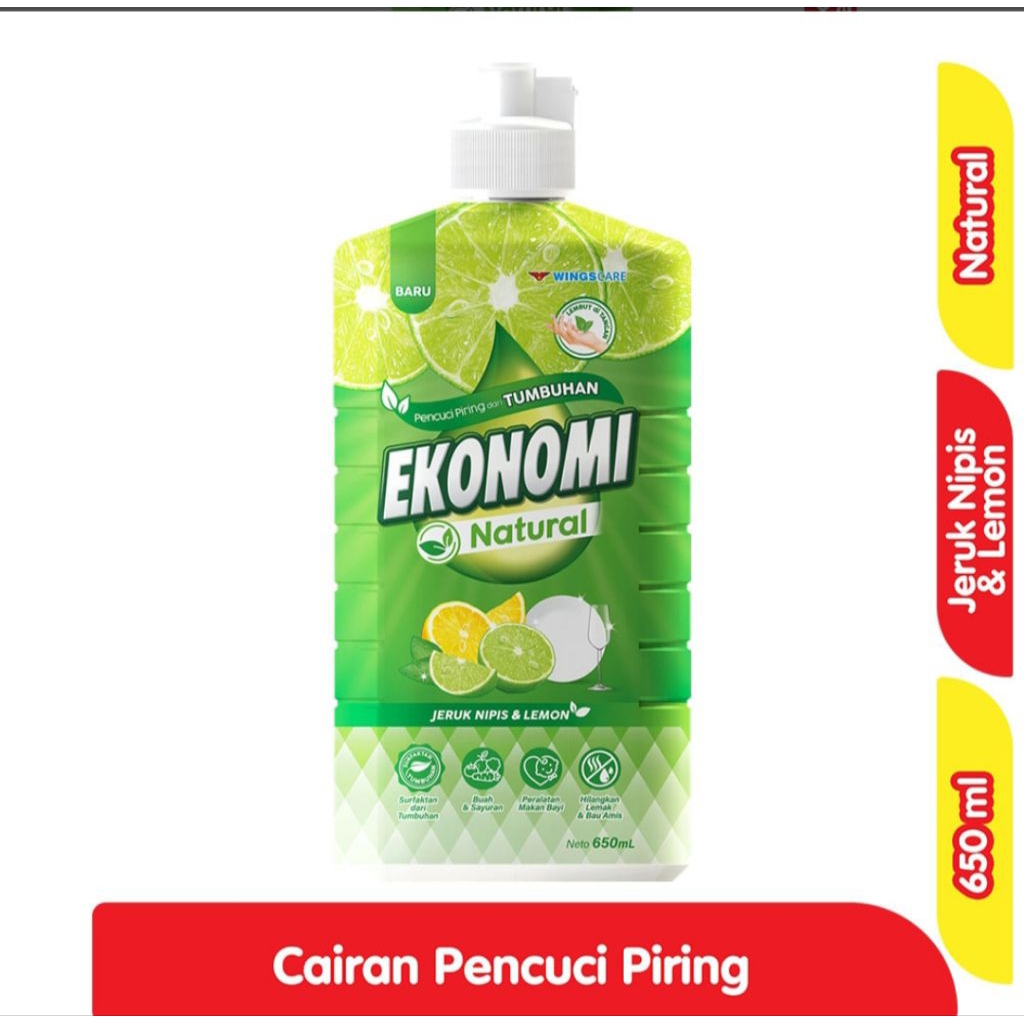 sabun cuci piring ekonomi 650ml botol +packing dus