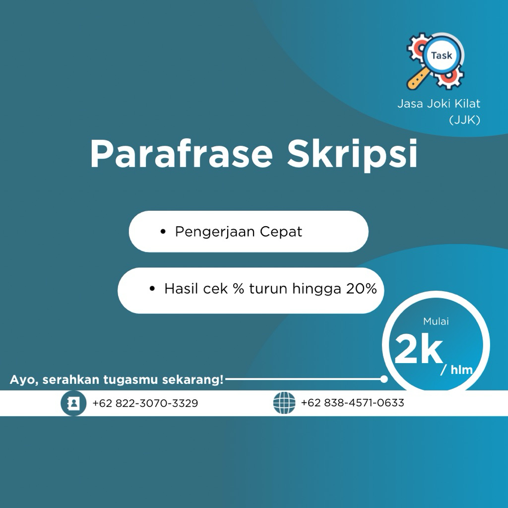 Penurunan Plagiasi Skripsi - Parafrase Skripsi