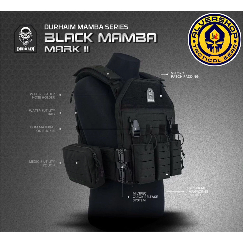 ROMPI TACTICAL MAMBA BODYVEST BLACKMAMBA MK 2 DURHAIM ORIGINAL