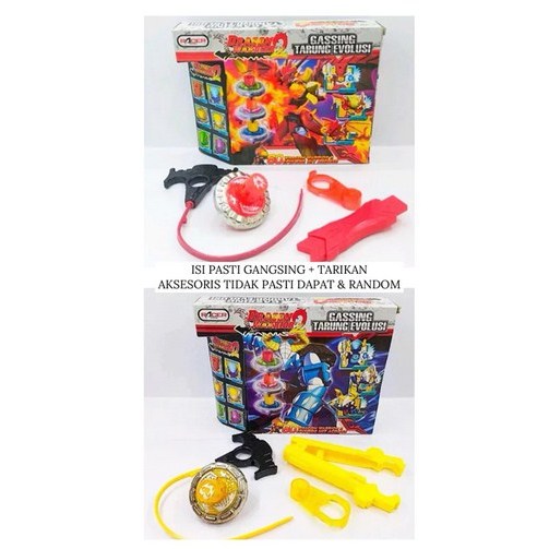 MAINAN ANAK GASING GANGSING DUS 9808 - 110 A / BEYBLADE DRAGON WARRIOR / MAINAN