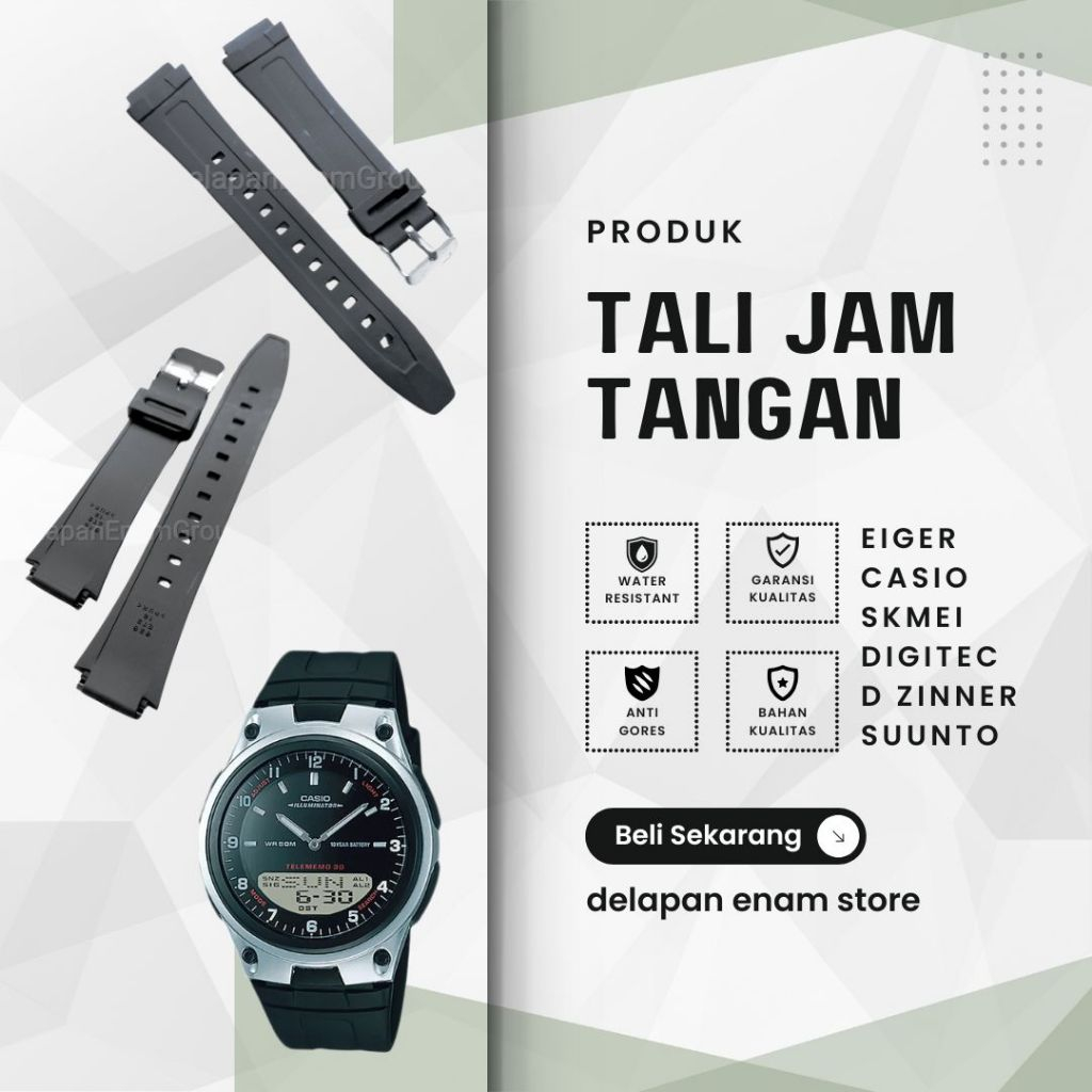 Casio AW80 AW-80 AW82 AW-82 Rubber Strap Watch