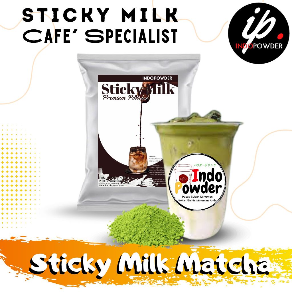 

Indopowder - Bubuk Minuman STICKY MILK MATCHA GREEN TEA 1Kg Untuk Cafe, Waralaba dan Usaha Minuman