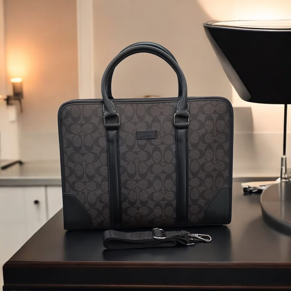 Tas laptop pria tas kantor pria tas kerja pria kulit ada tali panjang