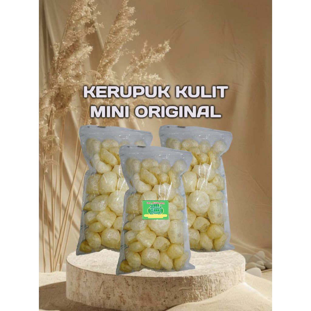 

KERUPUK KULIT MINI ORIGINAL/ KRUPUK KULIT MINI PEDAS ENDAH SNACK