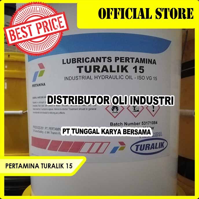 PERTAMINA TURALIK 15 ( Oli Hidrolik Industri - Ready Stock )