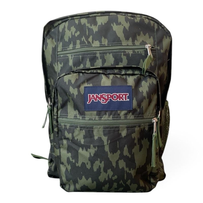 Tas Ransel , Tas Laptop Jansport Big Student 34L Motif Green 100% Original