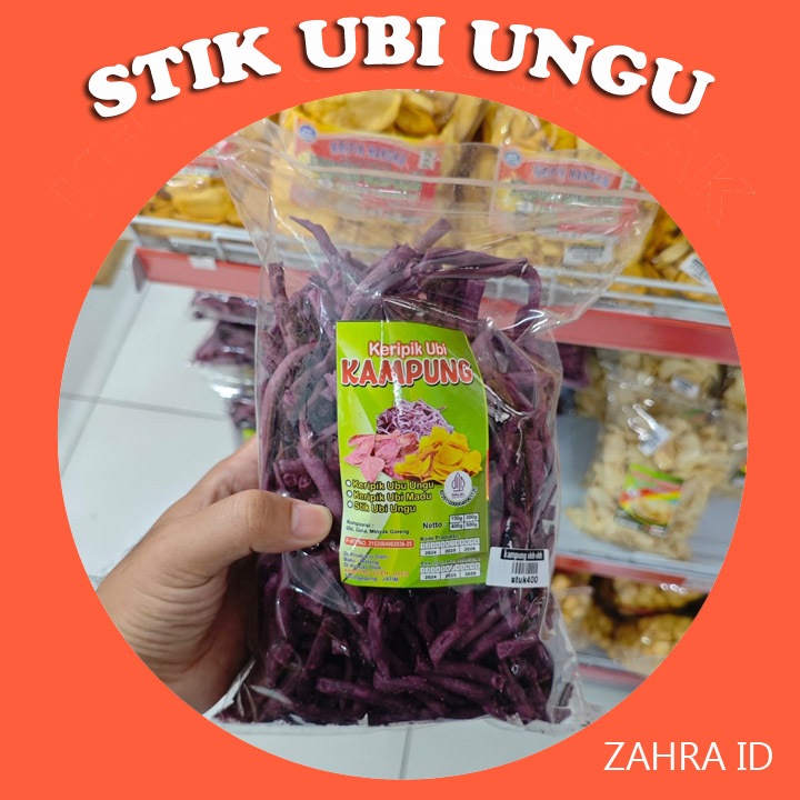 

KERIPIK STIK UBI UNGU ENAK EMPUK 400 GRAM