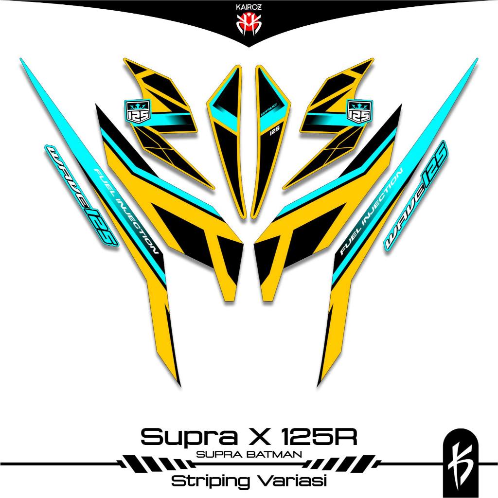 STRIPING SUPRA X 125 KARBU SKU 27 BATMAN STICKER STIKER HONDA SUPRA X 125 WAVE 125I SUPRA X 125R