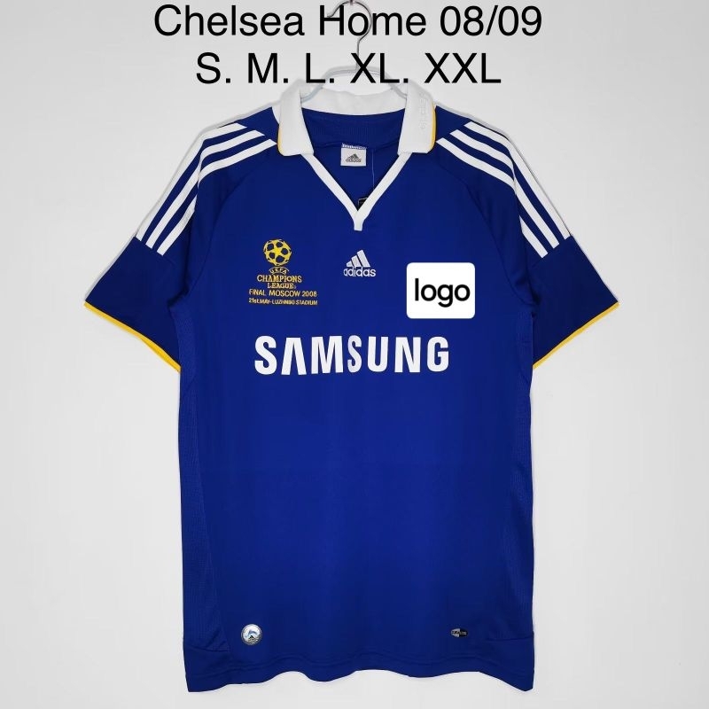RETRO JERSEY BOLA CHELSEA HOME FINAL MOSKOW 2008 2009 08/09 KLASIK VINTAGE GRADE ORI IMPORT