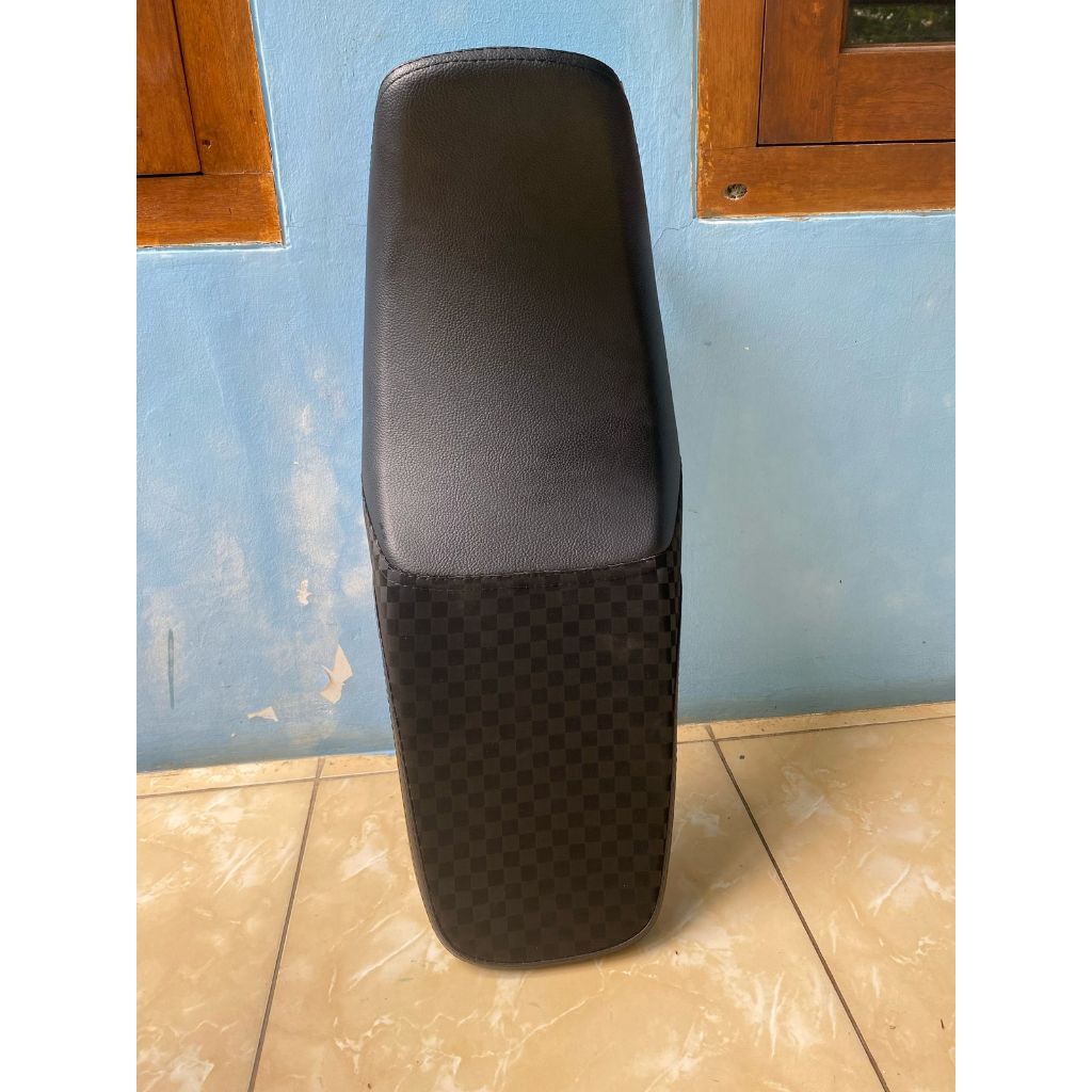 Jok Ninja r / ss siku kulit Mbtech kombinasi kulit motif mbtech catur - Jok Ninja r modifikasi